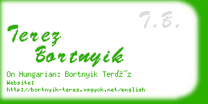 terez bortnyik business card